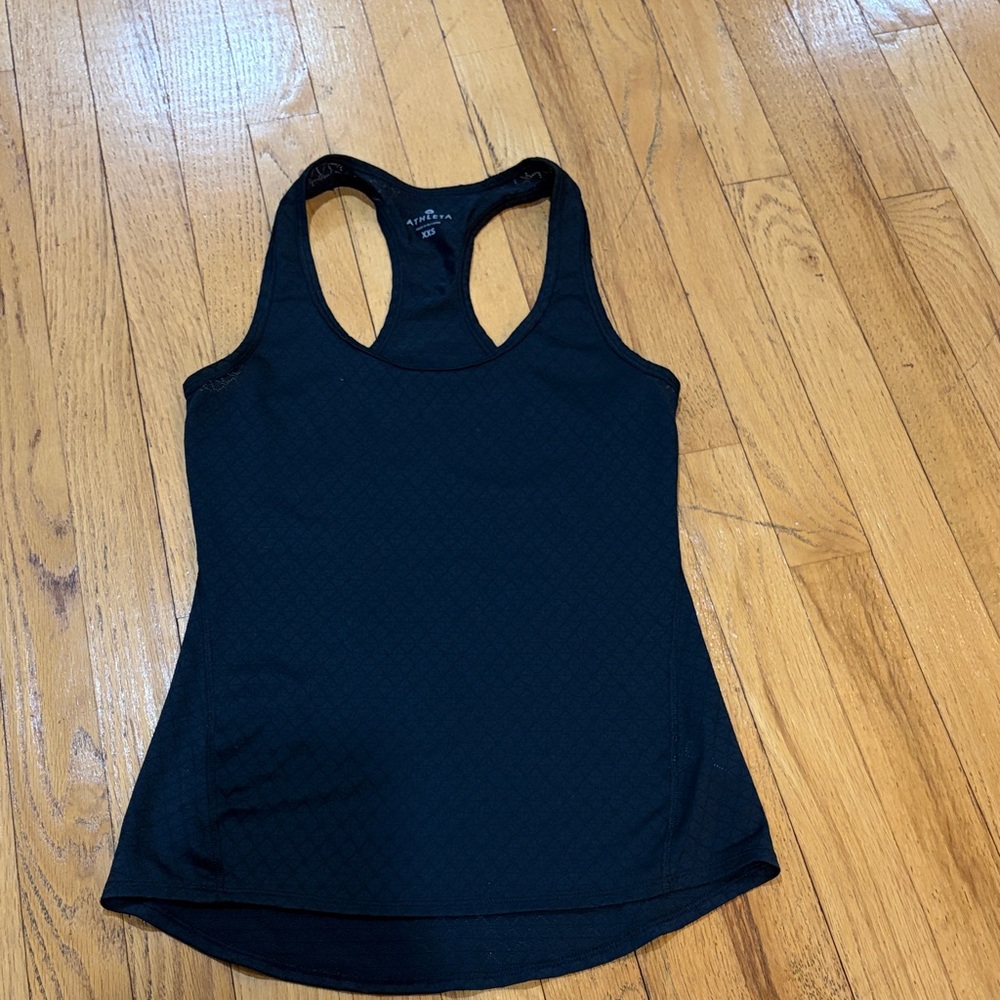 Athleta Women’s Black Patterned Tank Top Size XXS
